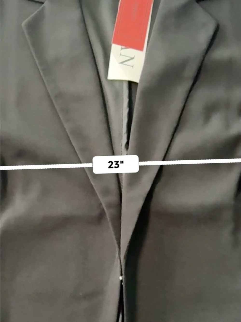 Black 3/4 Gathered Sleeve Blazer Size XXL - Picture 4 of 5